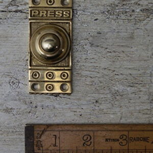 Architectural rectangular brass doorbell