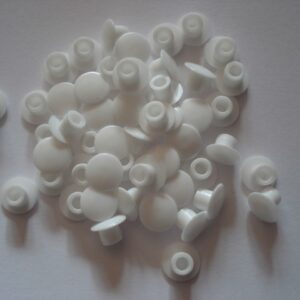 SCREW HOLE COVER CAPS WHITE 6mm