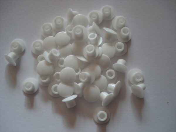 SCREW HOLE COVER CAPS WHITE 6mm