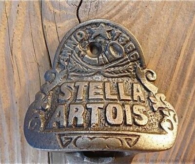 Antique style Stella Artois wall mounted bottle opener