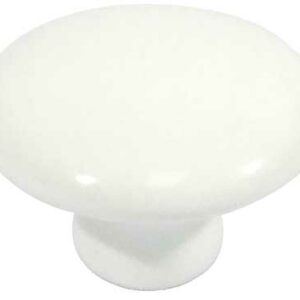 PORCELAIN WHITE DOOR KNOB 37MM