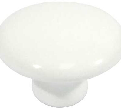 PORCELAIN WHITE DOOR KNOB 37MM
