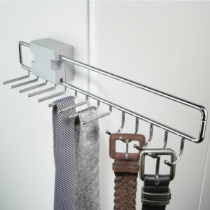 PULL OUT TIE AND BELT POLISHED CHROME RACK