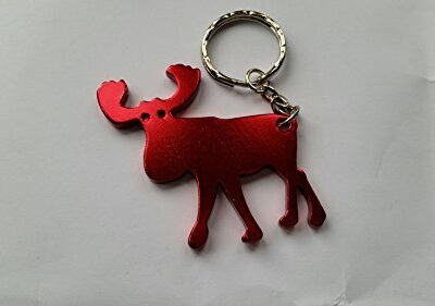 RED REINDEER KEYRING