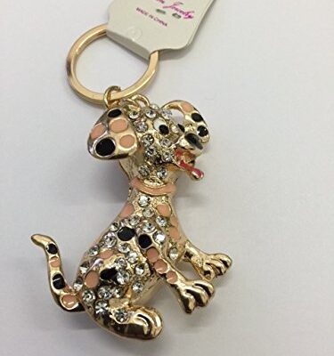 CRYSTAL DOG DALMATIAN KEYRING