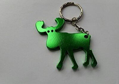 GREEN REINDEER KEYRING
