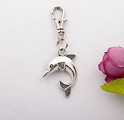 DOLPHIN KEYRING WITH SILVER FINISH
