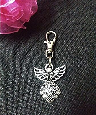 SILVER FINISH ANGEL KEYRING CHARM