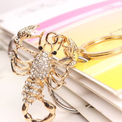 GOLD CRYSTAL SCORPION KEYRING