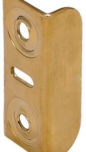 SCREW FIXING STRIKE PLATE - BRASS PLATED