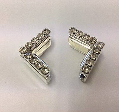 CRYSTAL DETAIL SILVER FINISH BOOK CORNER PROTECTOR