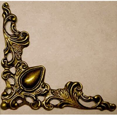 PACK OF 4 MINI BRONZE FINISH CORNER EMBELLISHMENT