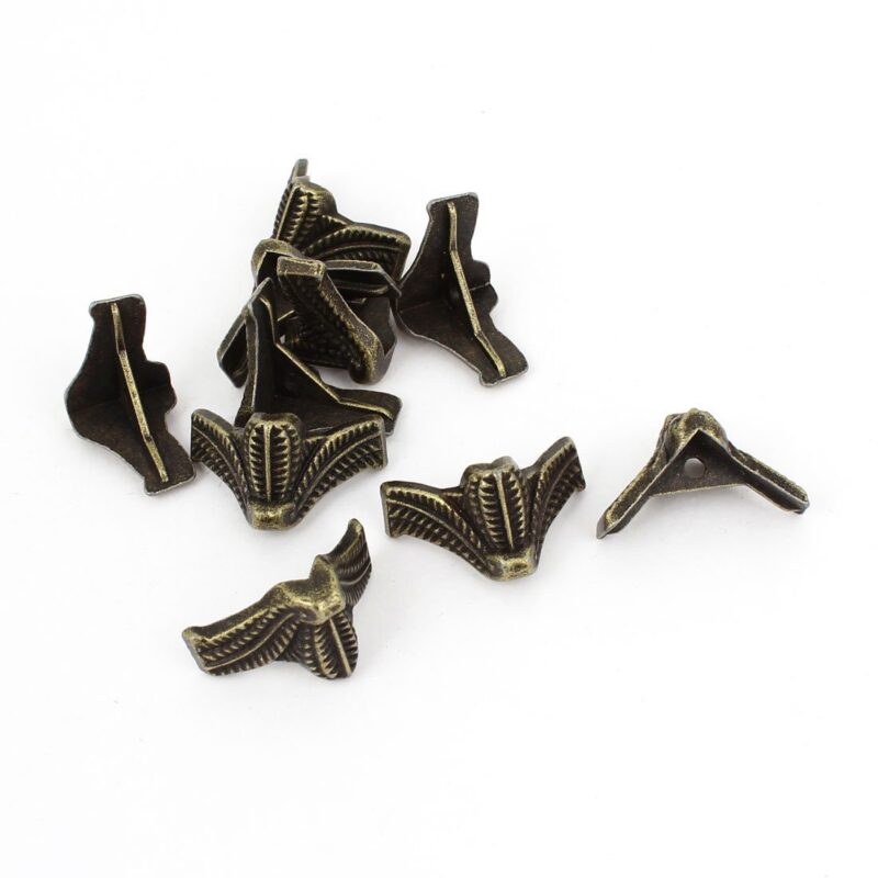 PACK OF 10 ANTIQUE STYLE LEAF CORNER FEET