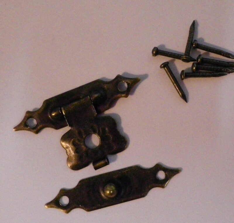 PAIR OF ANTIQUE STYLE METAL BUCKLE LATCHES