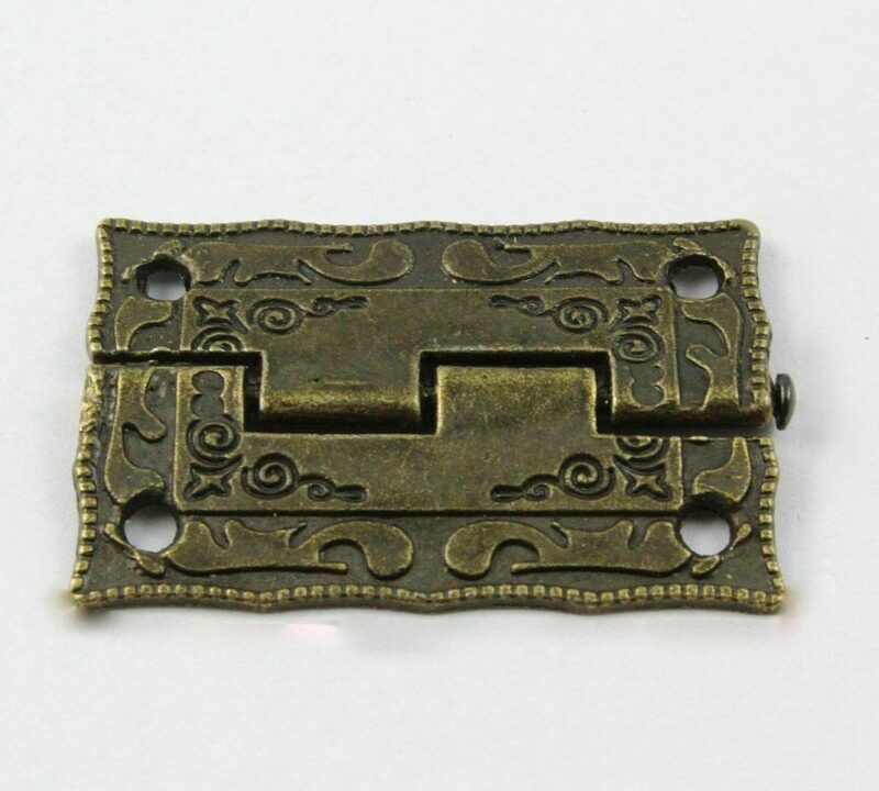 PAIR OF ANTIQUE STYLE HINGES 23X36MM