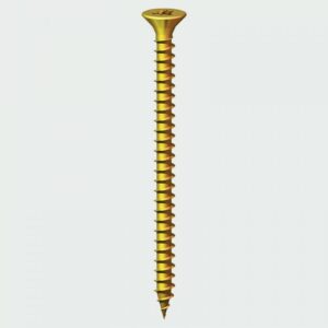 Pack of 20 Yellow Passivated Chipboard Screws