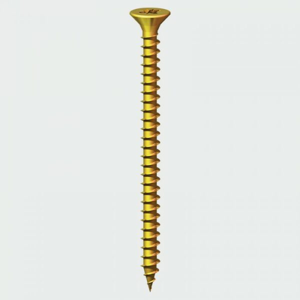 Pack of 20 Yellow Passivated Chipboard Screws