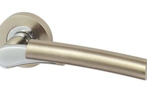 POLISHED CHROME/SATIN NICKEL FINISH LEVER DOOR HANDLE