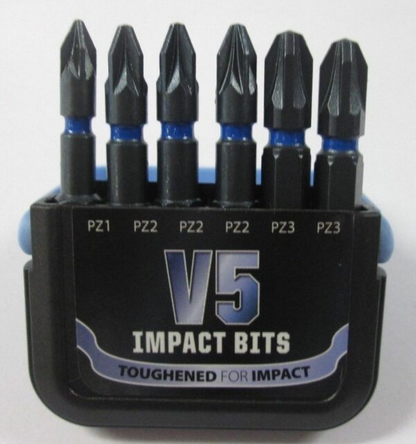 V5 Impact drill bit set PZ1 PZ2 PZ3