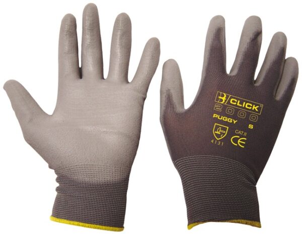 GRAY PU COATED GLOVES