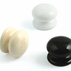 KITCHEN CABINET CERAMIC DOOR KNOBS IN WHITE, BLACK OR MAGNOLIA 38MM