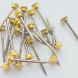 HARDENED PICTURE PINS WITH KNURLED BRASS HEAD VERY TOUGH