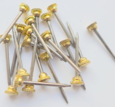 HARDENED PICTURE PINS WITH KNURLED BRASS HEAD VERY TOUGH
