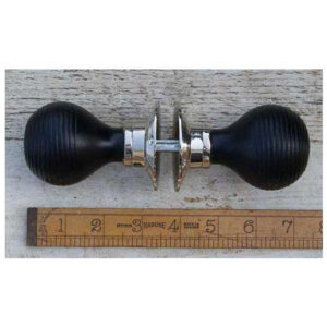 ARCHITECTURAL BEEHIVE BLACK CHROME DOOR KNOB HANDLE