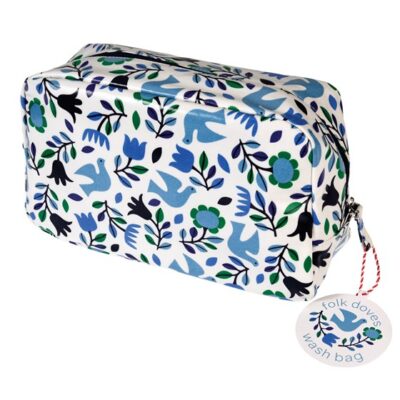 FOLK DOVES OILCLOTH WASH BAG