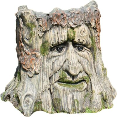Decorative Garden Patio Tree Stump Face Planter - Both Eyes Open