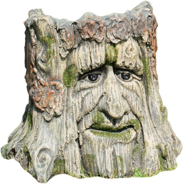 Decorative Garden Patio Tree Stump Face Planter - Both Eyes Open