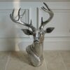 Wall Mounted Silver Stag Head Deer Large Antlers Reindeer Wall Art Hanging Sculpture (Deer Head) - Image 2