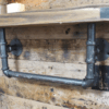 Industrial Pipe Wall Shelf – Rustic Wood & Steel Storage Unit (60cm) - Image 4