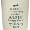 Personalised Dog Treat Jar A spoilt Rotten Dog called - Alfie… - Image 2