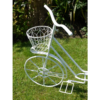 Vintage Garden Home Flower Planter Bike Ornament in Off White - Image 8