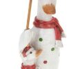 Christmas White Red and Green Dotty Brolly Duck Mum and Baby Polka Dot Indoor / Outdoor Duck and Baby with Umbrella Ornament Figurine Boxed - Image 2