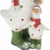 Christmas Polka Dot Indoor / Outdoor Duck and Baby with Umbrella Ornament Figurine Boxed - Image 3