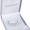Silver Plated Equilibrium Bangle in Lilac Gift Box – Ideal Mother's Day Jewellery Gift