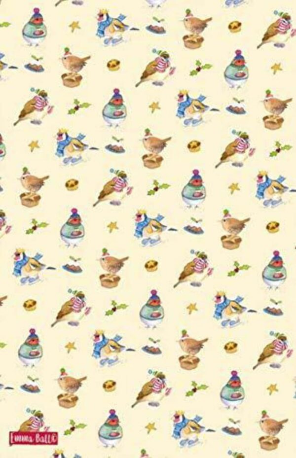 A Delightfull Christmas Birds Tea Towel by Emma Ball