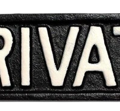 Garden Cast Iron Private Sign Plaque