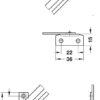 Cabinet Lid Stay with Guide Slot Nickel Plated - Image 2