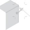 Cabinet Lid Stay with Guide Slot Nickel Plated - Image 4